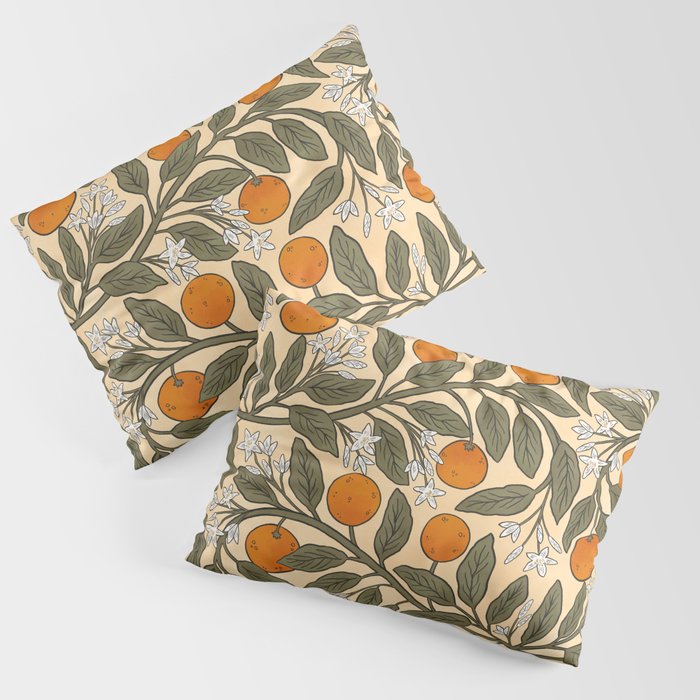 Art Nouveau Oranges Pillow Sham Gallery Image 3