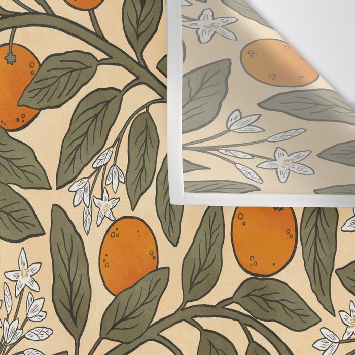 Art Nouveau Oranges Wall Tapestry Gallery Image 3