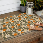 Art Nouveau Oranges Outdoor Rug Gallery Image 2