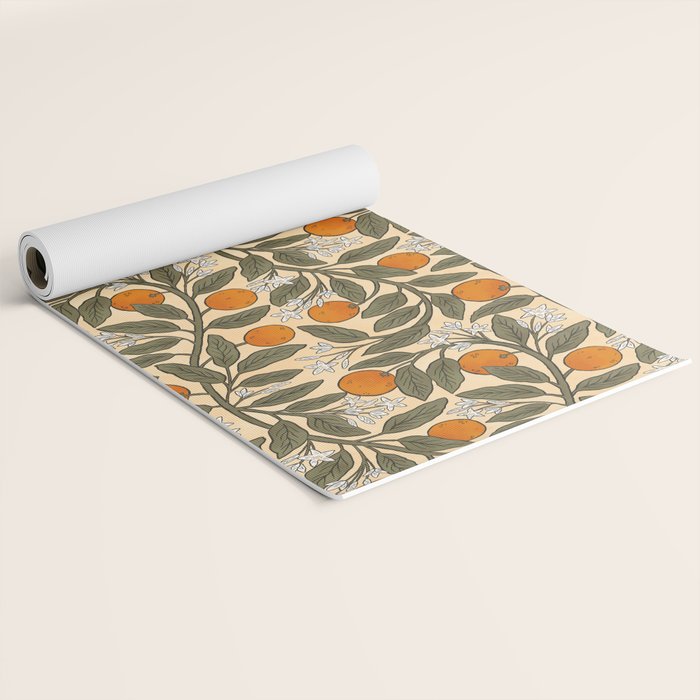 Art Nouveau Oranges Yoga Mat Gallery Image 2
