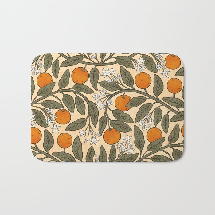 Art Nouveau Oranges Bath Mat Gallery Image 1