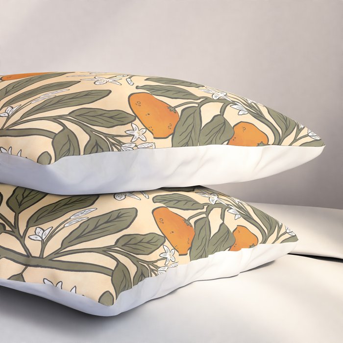 Art Nouveau Oranges Pillow Sham Gallery Image 3
