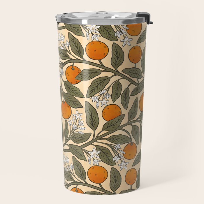 Art Nouveau Oranges Travel Mug Gallery Image 2