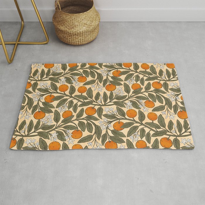 Art Nouveau Oranges Rug Gallery Image 1