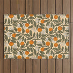 Art Nouveau Oranges Outdoor Rug Gallery Image 1