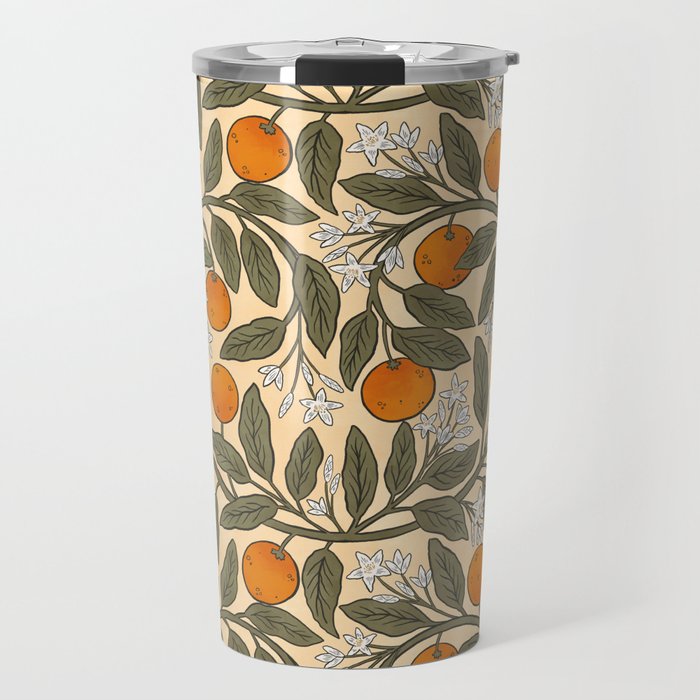 Art Nouveau Oranges Travel Mug Gallery Image 1