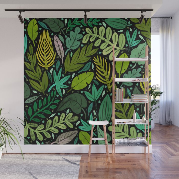 Green Scatter Wall Mural