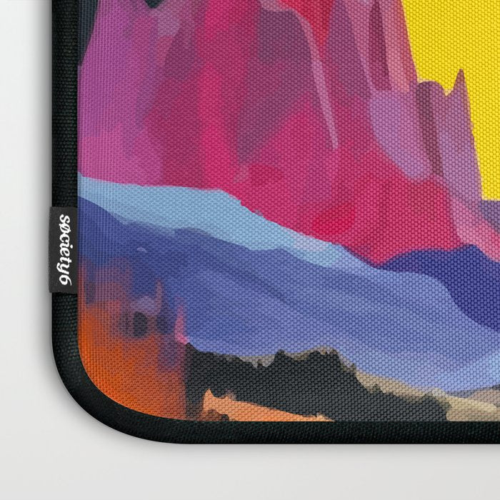 The Inner Space Landscape, Abstract Planets Painting Eclectic, Voyage Sun Moon Stars Voyage, Mountains Mars Bohemian Fantasy Laptop Sleeve Gallery Image 3