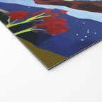 The Inner Space Landscape, Abstract Planets Painting Eclectic, Voyage Sun Moon Stars Voyage, Mountains Mars Bohemian Fantasy Welcome Mat Gallery Image 2