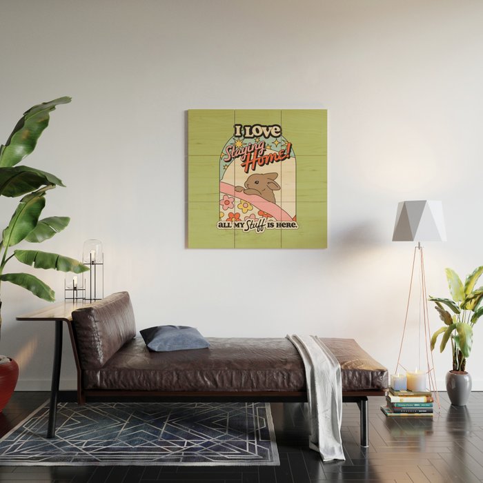 BUNNY STAYS HOME Wood Wall Art Gallery Image 2