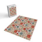Victorian Botanicals - Carnations in Red and Green Jigsaw Puzzle Gallery Image 2