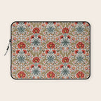 Victorian Botanicals - Carnations in Red and Green Laptop Sleeve Gallery Image 1