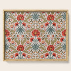 Victorian Botanicals - Carnations in Red and Green Serving Tray Gallery Image 1