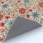 Victorian Botanicals - Carnations in Red and Green Rug Gallery Image 4