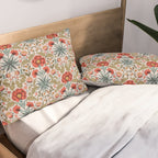 Victorian Botanicals - Carnations in Red and Green Pillow Sham Gallery Image 2