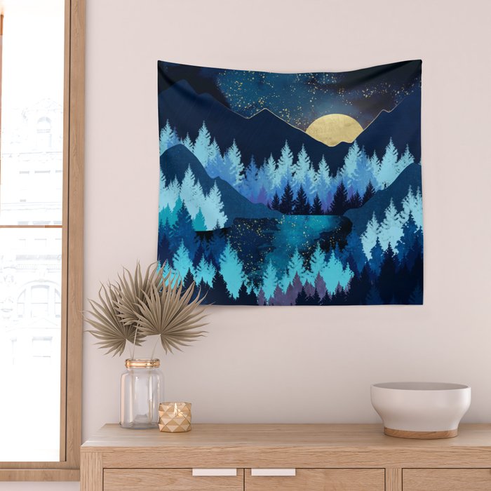Moon Forest Wall Tapestry Gallery Image 2