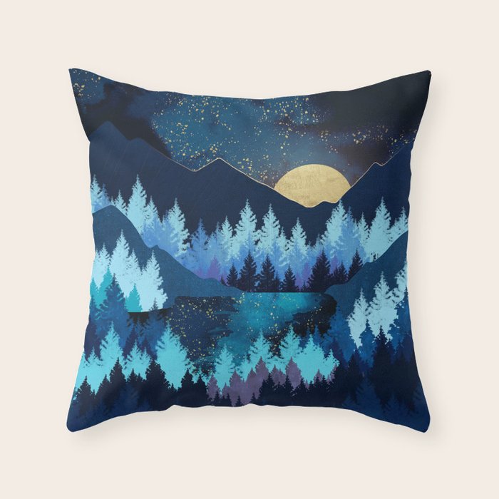 Moon Forest Throw Pillow Gallery Image 6