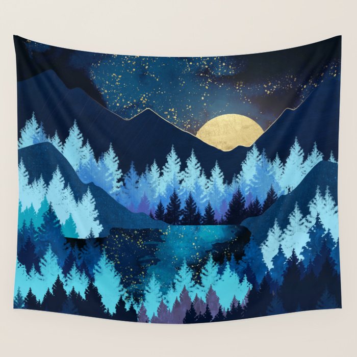 Moon Forest Wall Tapestry Gallery Image 4