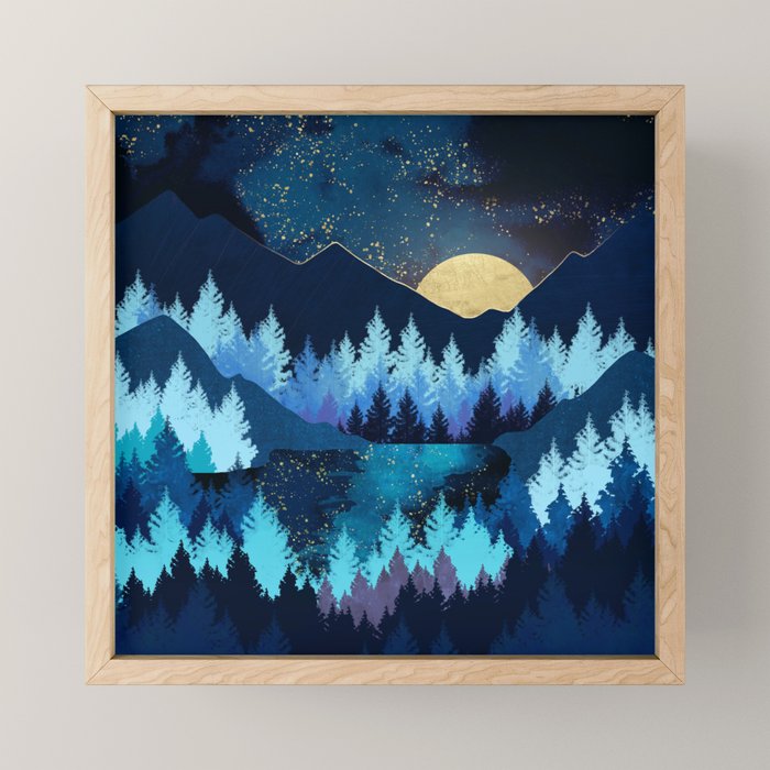 Moon Forest Mini Art Print Gallery Image 1