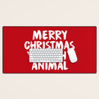 Merry Christmas Ya Filthy Animal, Funny, Saying Desk Mat Gallery Image 1