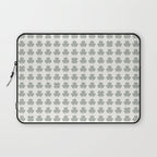 Clovers XXXIV Neutral Green Botanical Pattern Laptop Sleeve Gallery Image 1