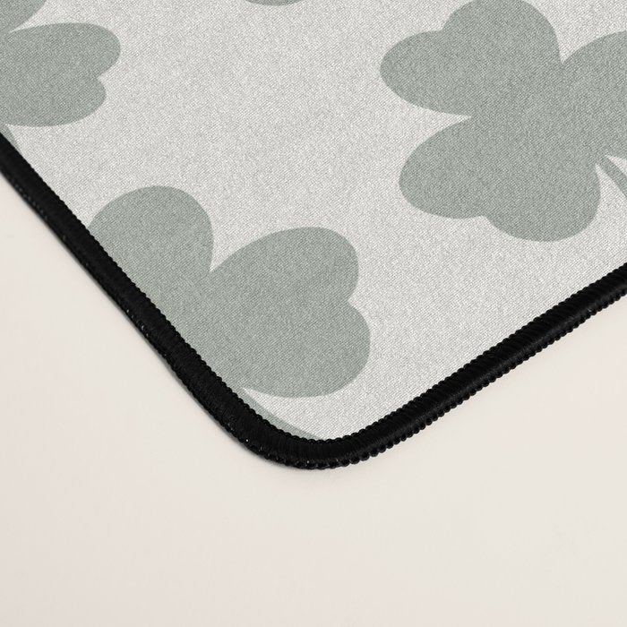 Clovers XXXIV Neutral Green Botanical Pattern Desk Mat Gallery Image 4