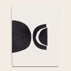 Black & White Minimalist Mid Century Paper collage Funky Black Ink Tribal Geometric by Ejaaz Haniff Notebook Gallery Image 4
