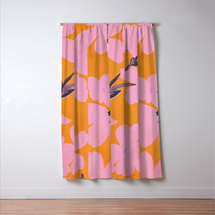 Abstract Minimal Flowers 18 Window Curtain Gallery Image 3