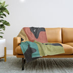 Black Cat Peeking 2x2 Throw Blanket Gallery Image 1