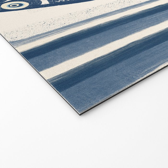 Modern Coastal Art Print - Sardines With Blue Stripes Welcome Mat Gallery Image 2