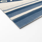 Modern Coastal Art Print - Sardines With Blue Stripes Welcome Mat Gallery Image 2