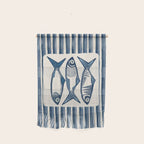 Modern Coastal Art Print - Sardines With Blue Stripes Wall Hanging Gallery Image 1