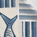 Modern Coastal Art Print - Sardines With Blue Stripes Wall Tapestry Gallery Image 3
