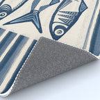 Modern Coastal Art Print - Sardines With Blue Stripes Rug Gallery Image 4