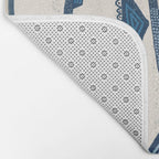 Modern Coastal Art Print - Sardines With Blue Stripes Bath Mat Gallery Image 2