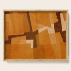 Burnt Orange Abstract Shapes Serving Tray Gallery Image 1