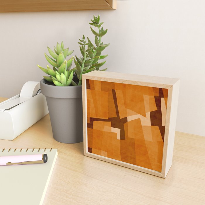 Burnt Orange Abstract Shapes Mini Art Print Gallery Image 2