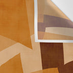 Burnt Orange Abstract Shapes Wall Tapestry Gallery Image 3