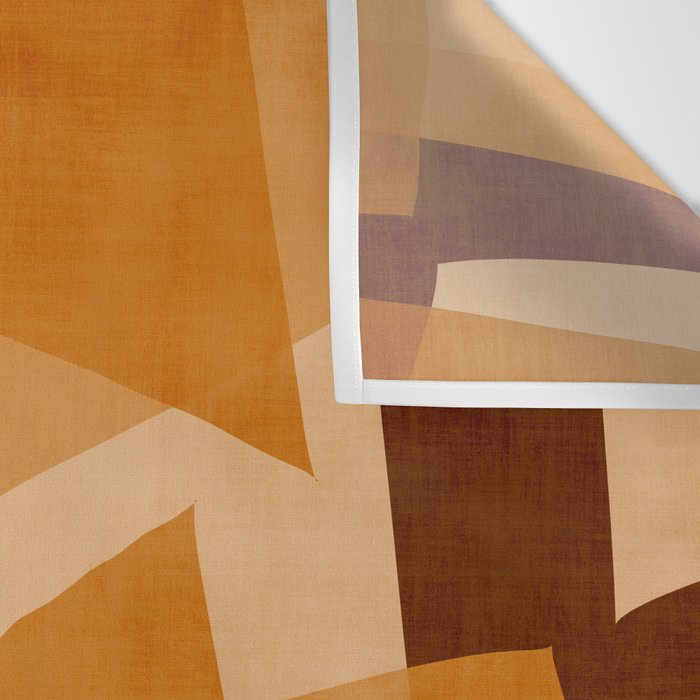 Burnt Orange Abstract Shapes Wall Tapestry Gallery Image 3