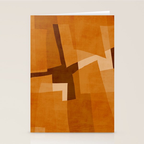 Burnt Orange Abstract Shapes Stationery Card Gallery Image 2