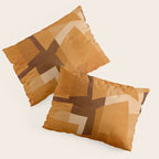 Burnt Orange Abstract Shapes Pillow Sham Gallery Image 3