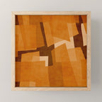 Burnt Orange Abstract Shapes Mini Art Print Gallery Image 1