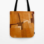 Burnt Orange Abstract Shapes Tote Bag Gallery Image 1