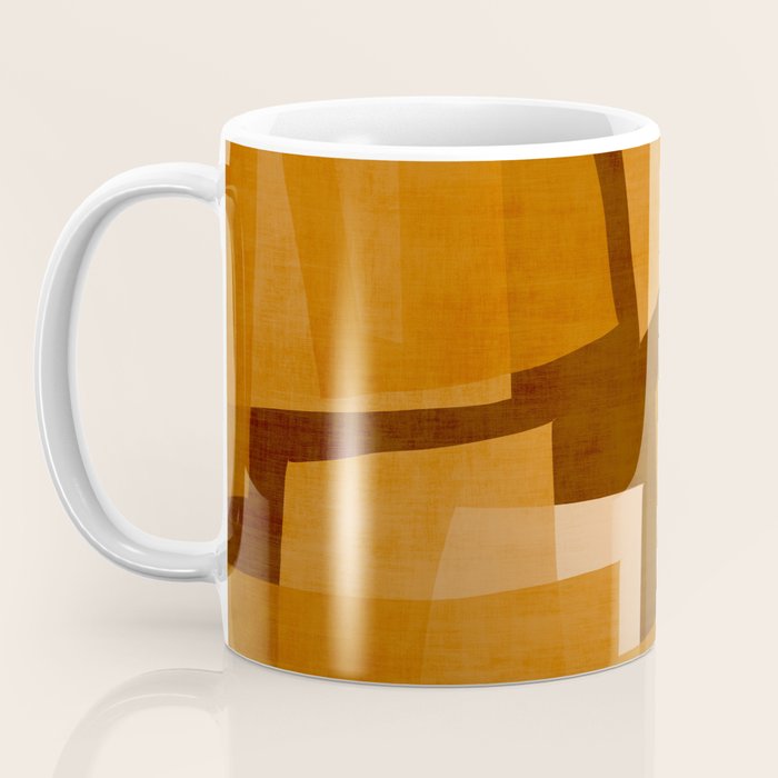 Burnt Orange Abstract Shapes Coffee Mug Gallery Image 3