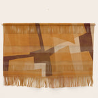 Burnt Orange Abstract Shapes Wall Hanging Gallery Image 1