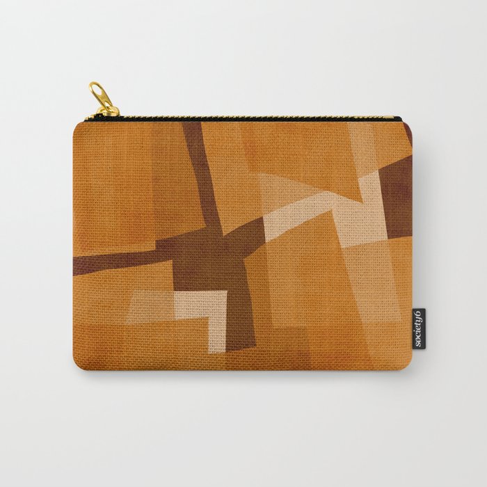 Burnt Orange Abstract Shapes Carry All Pouch Gallery Image 1