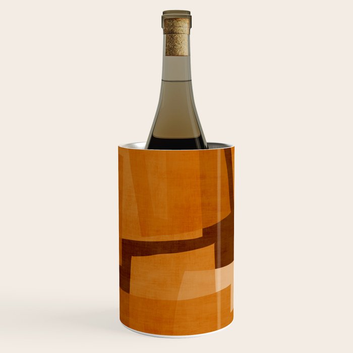 Burnt Orange Abstract Shapes Wine Chiller Gallery Image 2