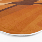Burnt Orange Abstract Shapes Bath Mat Gallery Image 3