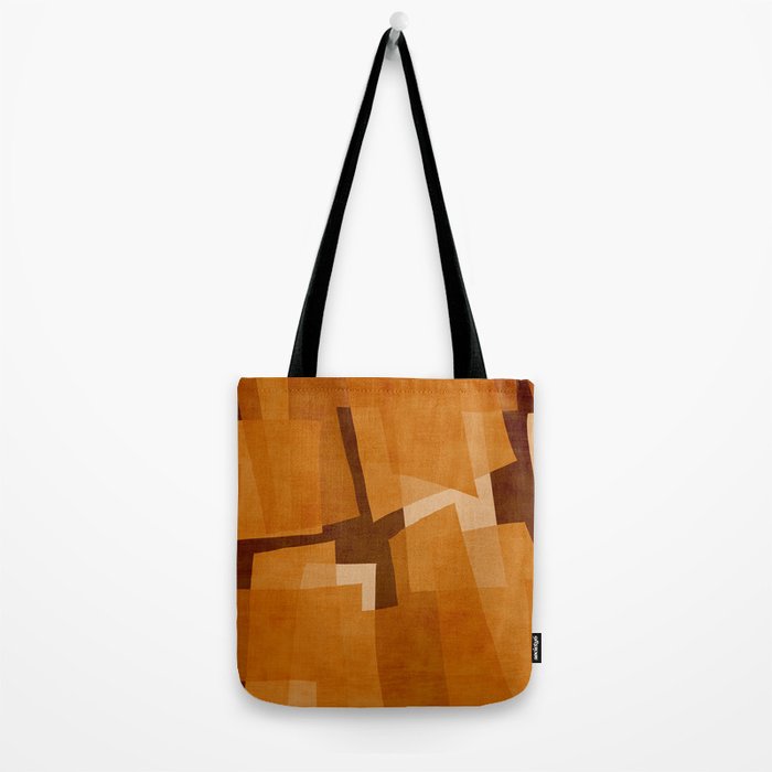 Burnt Orange Abstract Shapes Tote Bag Gallery Image 2