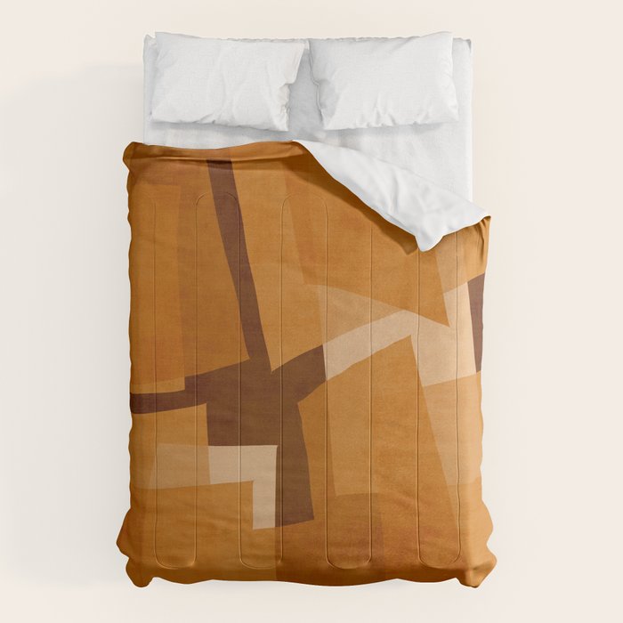 Burnt Orange Abstract Shapes Comforter Gallery Image 6